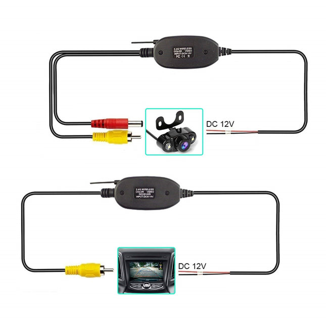 Kit Trasmettitore E Ricevitore Video Wireless Per Auto Telecamera Retromarcia