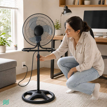 Ventilatore 3 in 1 piantana tavolo parete 43 cm 60 W 3 velocità oscillante