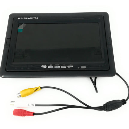 Monitor TFT LCD da 7 pollici con telecomando e supporto da 12V per la retromarcia