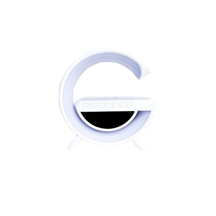 Lampada con la ricarica wireless e con la sveglia e con l'altoparlante Bluetooth