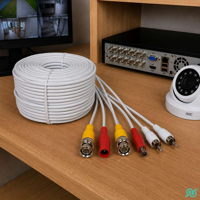 Cavo Da 30 Metri per telecamere con segnale video e alimentazione per un montaggio immediato