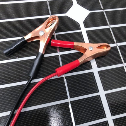 Pannello solare 30W 12V con i morsetti a pinza