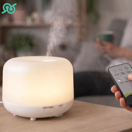 Diffusore di Aromi da 300 ml per oli essenziali ad ultrasuoni con telecomando e con luce LED