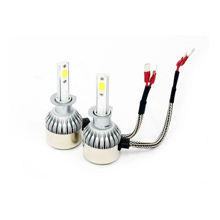 Coppia Di Lampade A Led Per Auto Moto C6 H1 6000K Fari Luce Bianca Lampadine