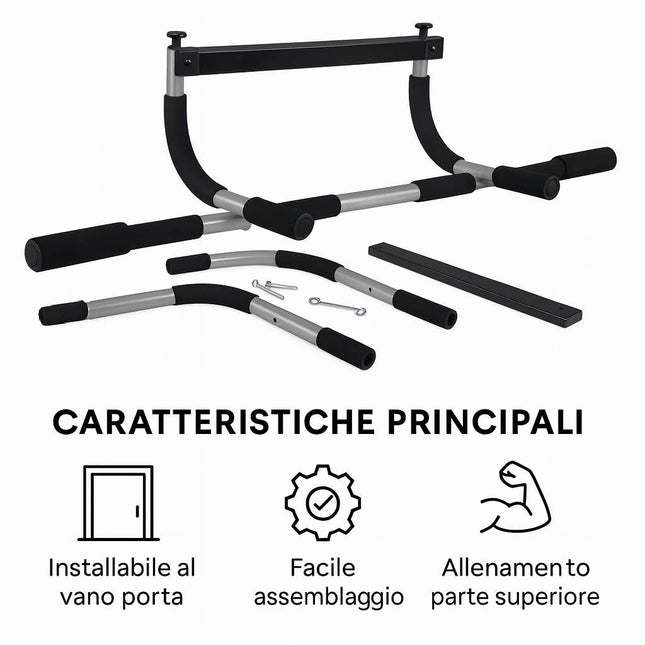 Barra fitness per trazioni da porta, un attrezzo solido per la tua palestra a casa