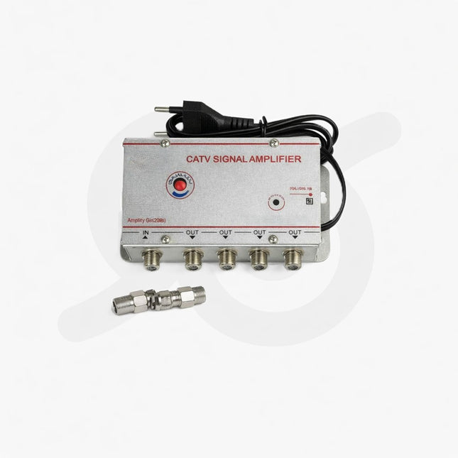 Amplificatore di Segnale Terrestre con 4 Uscite per TV Analogica e Digitale