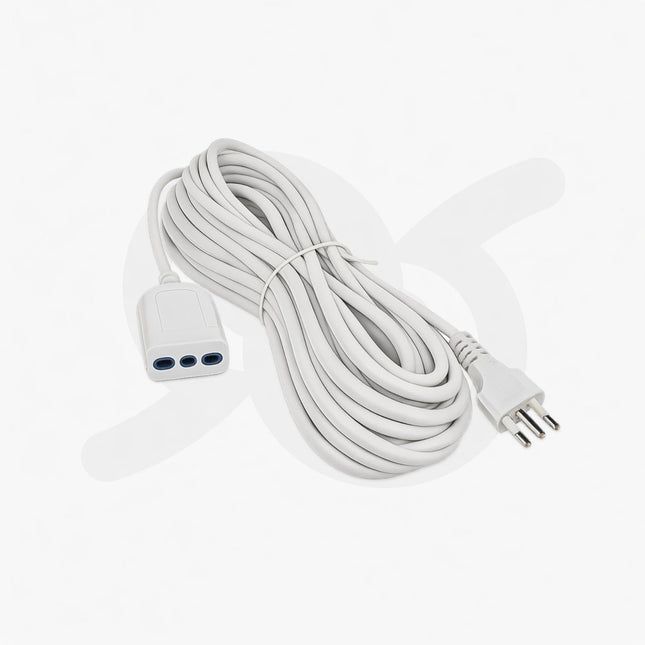Prolunga da 10 M con Presa Bipasso Resistente, per Dispositivi Elettronici