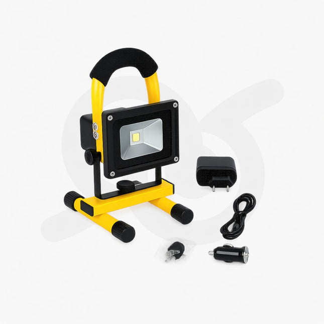 Faro LED di Emergenza da 10W e 900 lumen, Portatile, Ricaricabile e Impermeabile