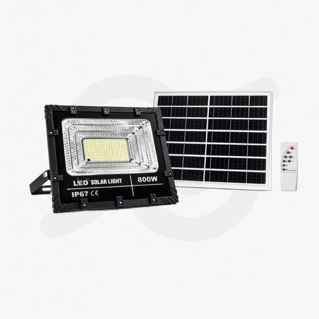 Faro Led 800W con Pannello Solare e Controllo da Remoto Ideale da Esterni