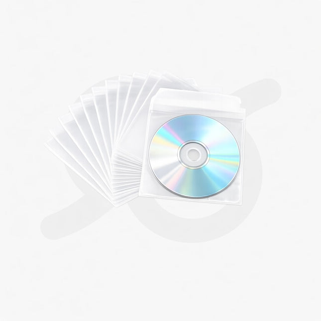 100 Bustine Trasparenti per CD e DVD con Aletta Inclusa per una Facile Chiusura
