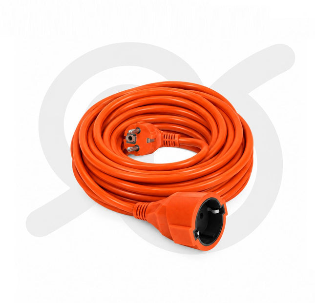 Cavo Elettrico di Prolunga 20 m con Spina e Presa Schuko e Custodia da Trasporto