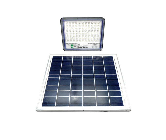 Faro Led 400W Con Pannello Solare Da Esterno Con Controllo Remoto E Telecomando