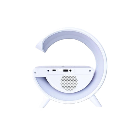 Lampada con la ricarica wireless e con la sveglia e con l'altoparlante Bluetooth