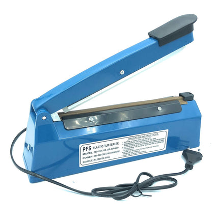 Macchina sigillante a caldo per buste 200mm in plastica con regolatore e kit di ricambio