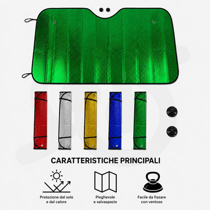 Parasole Auto Parabrezza Riflettente Pieghevole con Ventose Universale