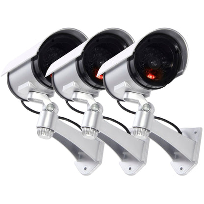 Telecamera Di Sorveglianza Finta Da Esterno Luce Led Lampeggiante Infrarossi