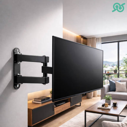 Supporto da parete con braccio orientabile per TV e monitor, completo di viti