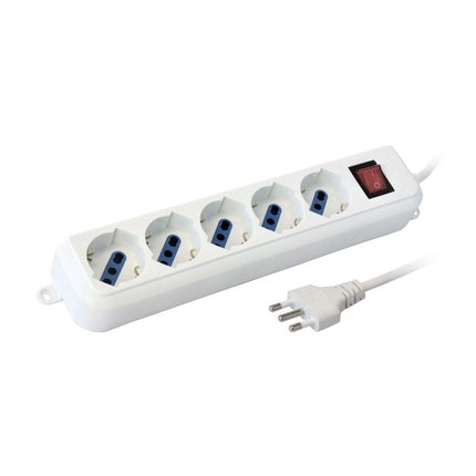 Ciabatta Multipresa Elettrica Con 5 Posti Schuko Con Interruttore Per Accensione