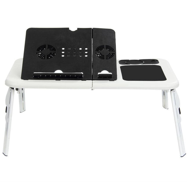 Tavolino pieghevole per PC con le ventole e con il supporto per tablet