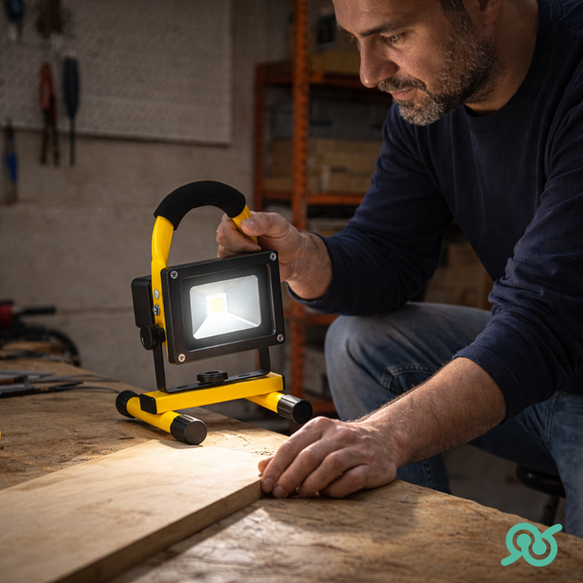 Faro LED di Emergenza da 10W e 900 lumen, Portatile, Ricaricabile e Impermeabile