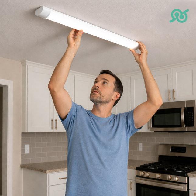 Plafoniera a LED Slim per Soffitto da 32W e 120 Cm, a Luce Bianca Fredda