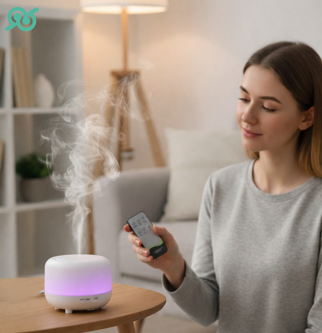 Diffusore di Aromi da 300 ml, con Illuminazione Led a 7 Colori e Timer Integrato