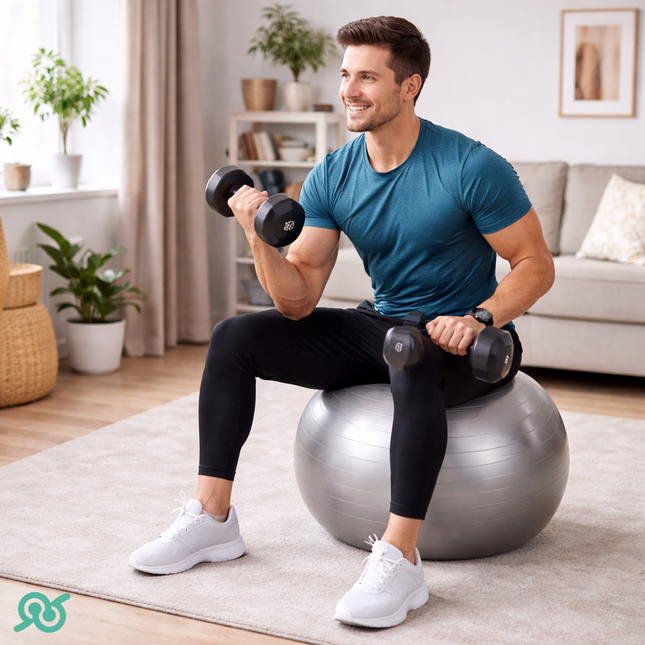 Palla Da Ginnastica Da 55 Cm Gonfiabile E Antiscivolo Per Yoga Fitness Pilates
