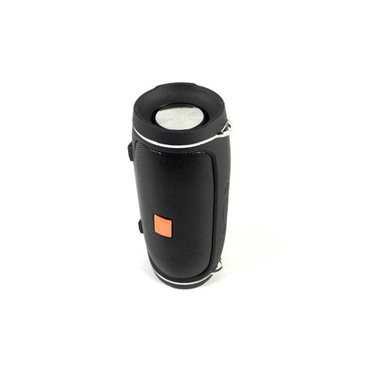 Diffusore audio wireless con tracolla e comandi integrati per musica all'aperto