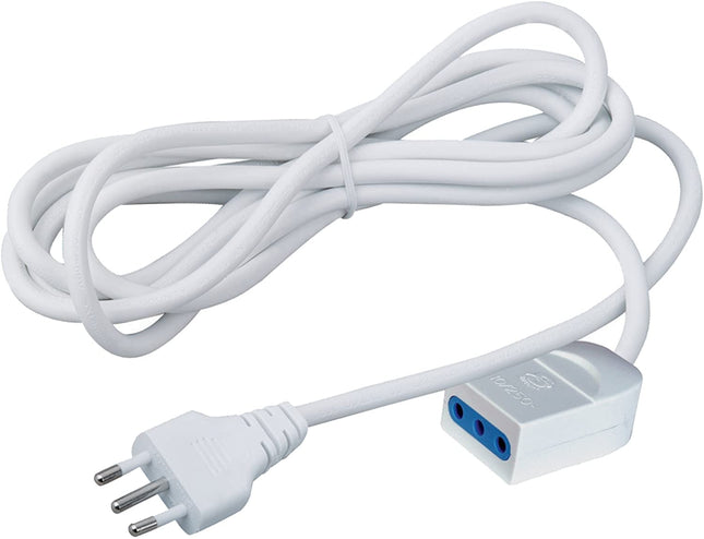Prolunga Cavo Elettrico Lineare Bipasso Da 3 Metri Con Presa 16A-10A