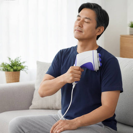 Massaggiatore elettrico per il corpo con le testine per la schiena e gambe