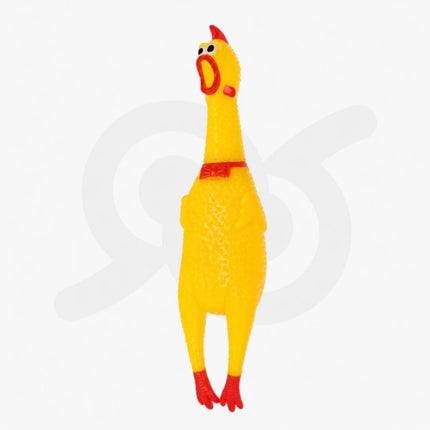 Gioco Sonoro per Cani a Forma di Pollo 30 cm, Giocattolo Mordicchiabile con Squeak, Accessorio per Addestramento e Intrattenimento Animali Domestici