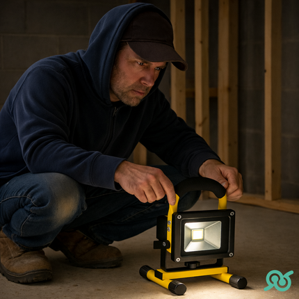 Faro LED di Emergenza da 10W e 900 lumen, Portatile, Ricaricabile e Impermeabile