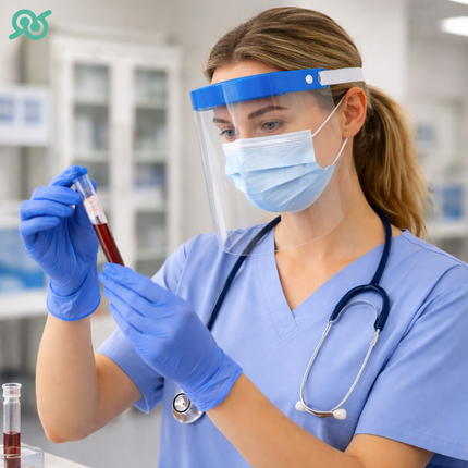 Visiera Con Schermo Protettivo Integrale In Policarbonato Paraschizzi Regolabile