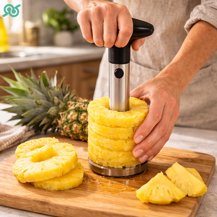 Affetta Ananas In Acciaio Inox Per Sbucciare Tagliare e Rimuovere Il Torsolo