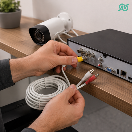 Cavo Da 10 Metri Per Telecamere Audio Video Ahd 1080P RCA BNC E Alimentazione