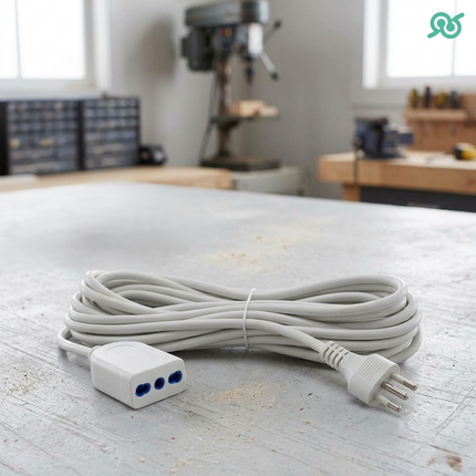 Prolunga da 10 M con Presa Bipasso Resistente, per Dispositivi Elettronici