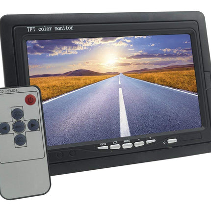 Monitor LCD 7.0 Pollici Auto Con Telecomando 2 Ingressi AV Per Videosorveglianza