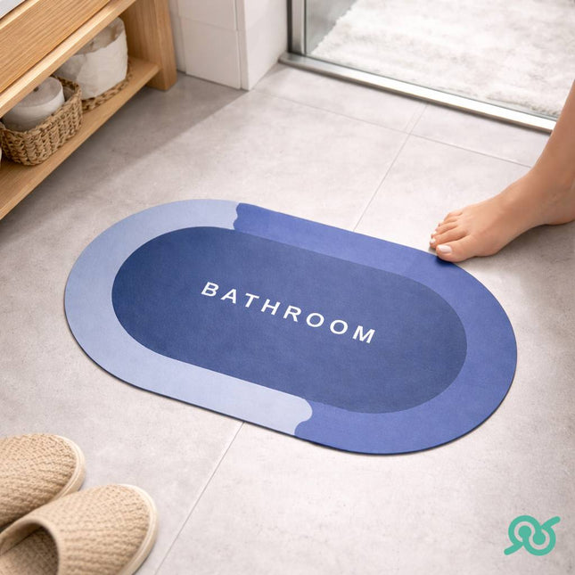 Tappetino da bagno ovale, un tappeto antiscivolo che unisce comfort e design