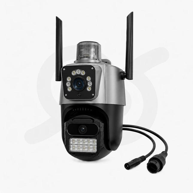 Telecamera PTZ WiFi Esterno Doppio Obiettivo 8X Audio e Visione Notturna