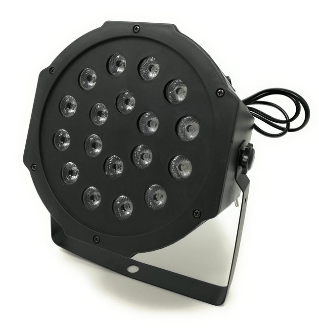 Faro Rgb 18W Faretto 18 Led Vari Colori Discoteca Sensore Sonoro Luce Colorata