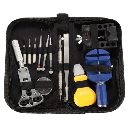 Kit Riparazione Orologi Professionale Apri Casse Maglie Con Borsello 13 Pezzi