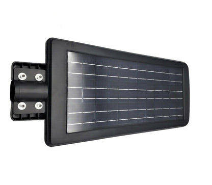 Lampione Stradale Faro A Led 120W Con Pannello Solare Crepuscolare E Telecomando