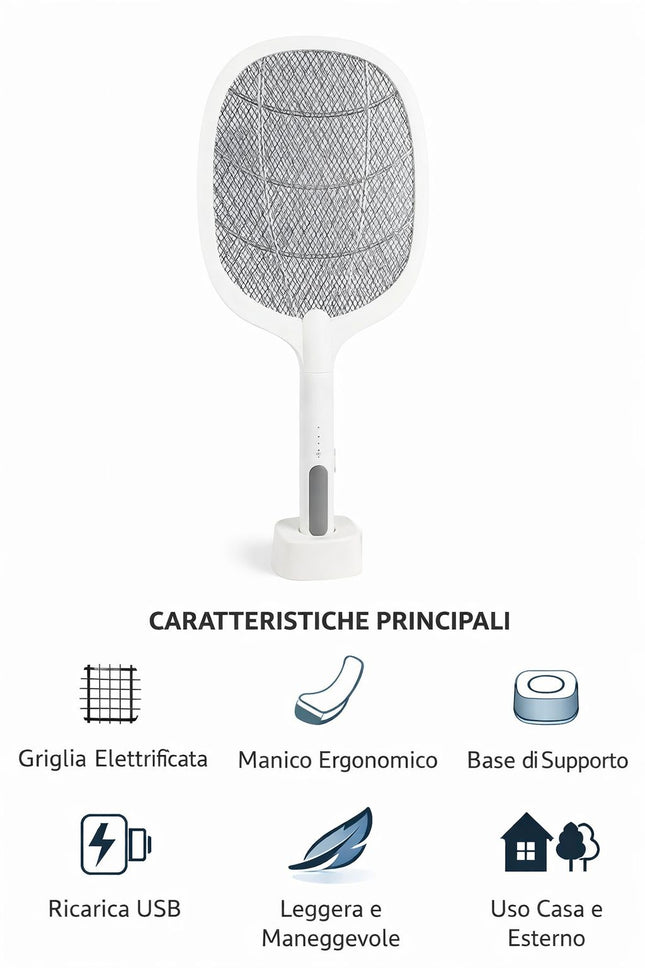 Racchetta elettrica antizanzare, un alleato ricaricabile contro ogni insetto