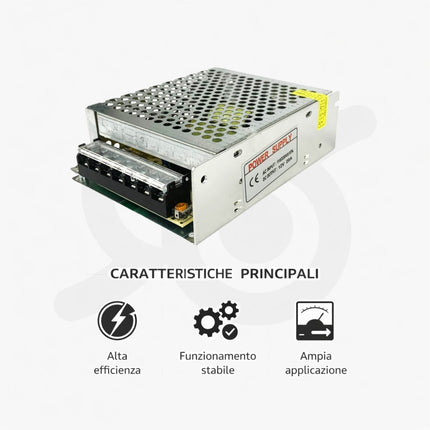 Alimentatore 20 Ampere 12 Volt Per Striscia Led Stabilizzato 220V 120W