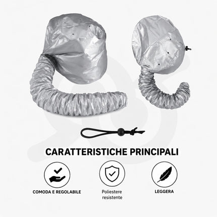 Cuffia Termica Professionale per Capelli, Ideale per Trattamenti e Styling