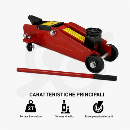 Cric Sollevatore Idraulico A Carrello Meccanico Per Auto Di 2 Tonnellate Crick