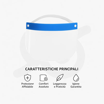 Visiera Con Schermo Protettivo Integrale In Policarbonato Paraschizzi Regolabile