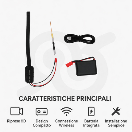 Videocamera Wi-Fi HD 1080p Compatta per Interni con Batteria e Installazione Autonoma