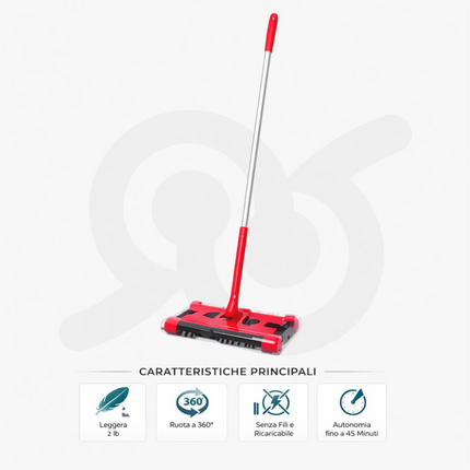 Aspirapolvere Senza Fili Con Spazzole Rotanti A 360° Scopa Automatica Portatile