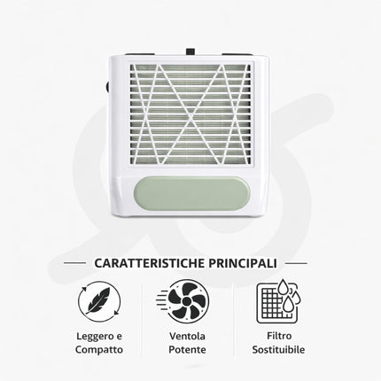 Aspiratore Professionale da Tavolo, Ideale per Manicure e Ricostruzione Unghie